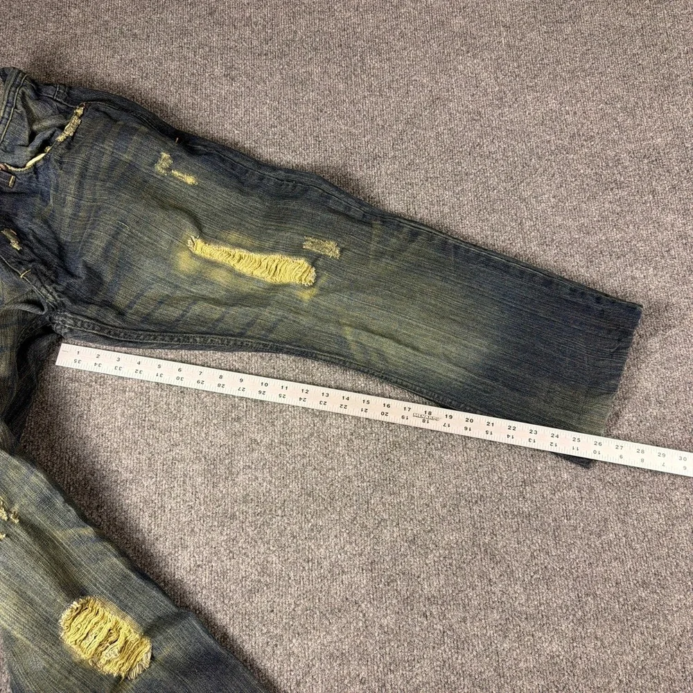 Jordan Craig Men Jeans Distressed 34‎ x 32 Straight Hem Finish Cotton